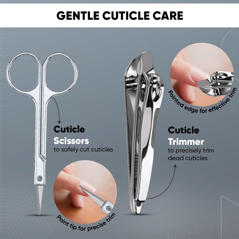 Vega Manicure Set (Pack of 8) - Essential Nail Care Tools - Image 3